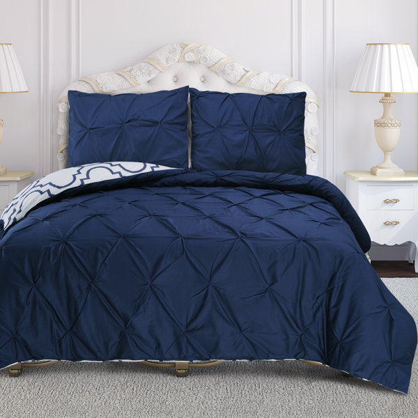 Simple Luxury100 Cotton 200 Thread Count Pinched Trellis Reversible